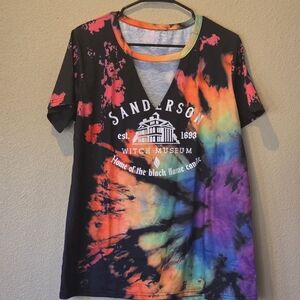 Colorful Tie-Dye Short Sleeve Top
